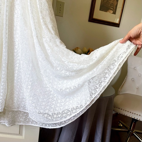 LoveShackFancy Castella Gown Lace Embroidered Maxi Dress White Size 00 NWT - Picture 3 of 11